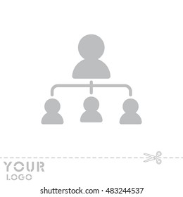 Web line icon. Management, group of people