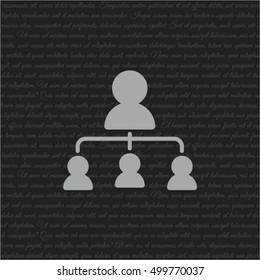 Web line icon. Management, group of people