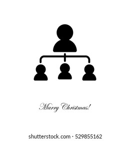 Web line icon. Management, group of people