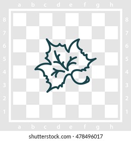 Web line icon. Maple leaf, tree leaf