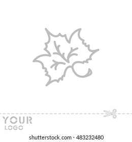 Web line icon. Maple leaf, tree leaf