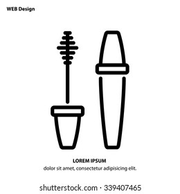 Web line icon. Mascara