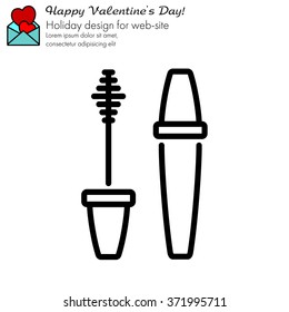 Web line icon. Mascara