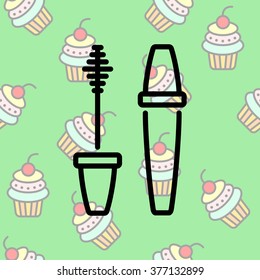 Web line icon. Mascara