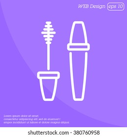 Web line icon. Mascara