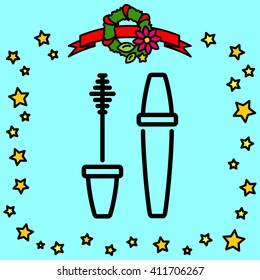 Web line icon. Mascara