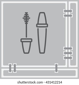 Web line icon. Mascara