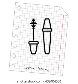 Web line icon. Mascara