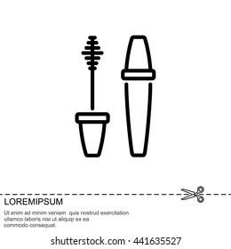 Web line icon. Mascara