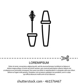Web line icon. Mascara