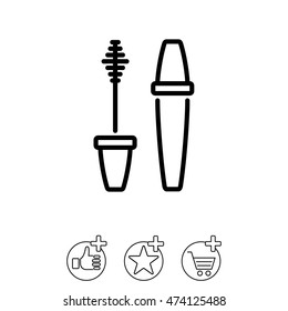 Web line icon. Mascara