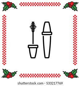 Web line icon. Mascara