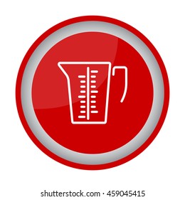 Web line icon. Measuring cup for kitchen