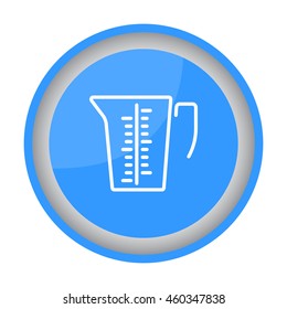 Web line icon. Measuring cup for kitchen