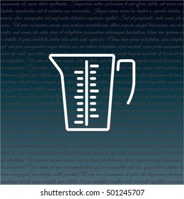 Web line icon. Measuring cup for kitchen