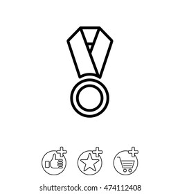 Web line icon. Medal