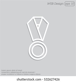 Web line icon. Medal