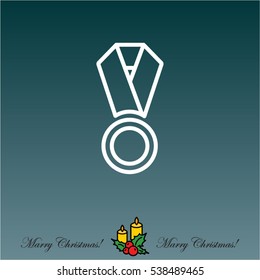 Web line icon. Medal