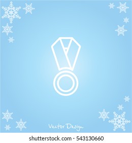 Web line icon. Medal