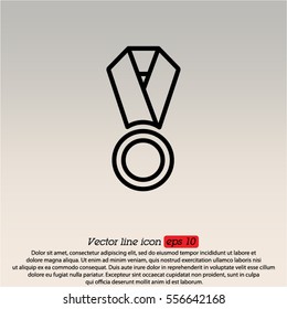 Web line icon. Medal