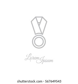 Web line icon. Medal