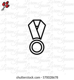 Web line icon. Medal