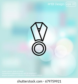 Web line icon. Medal