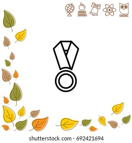 Web line icon. Medal