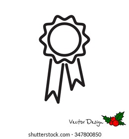 Web line icon. Medal for animals, Medal winner