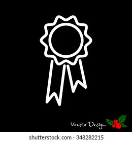 Web line icon. Medal for animals, Medal winner