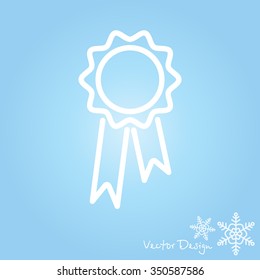 Web line icon. Medal for animals, Medal winner