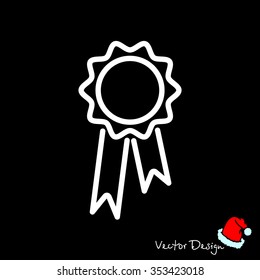 Web line icon. Medal for animals, Medal winner