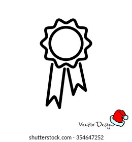 Web line icon. Medal for animals, Medal winner