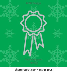 Web line icon. Medal for animals, Medal winner
