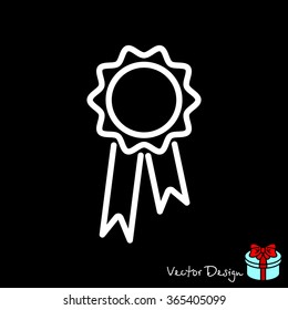 Web line icon. Medal for animals, Medal winner