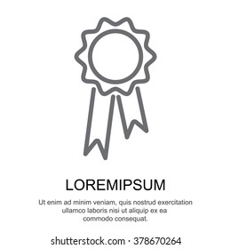 Web line icon. Medal for animals, Medal winner