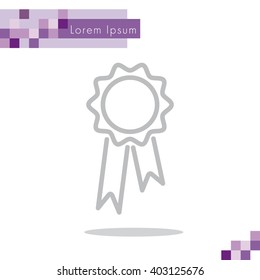 Web line icon. Medal for animals, Medal winner