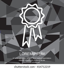 Web line icon. Medal for animals, Medal winner