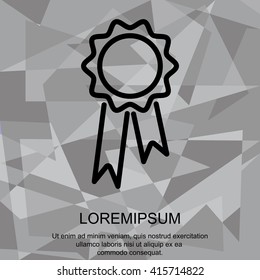 Web line icon. Medal for animals, Medal winner