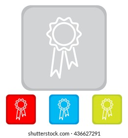 Web line icon. Medal for animals, Medal winner