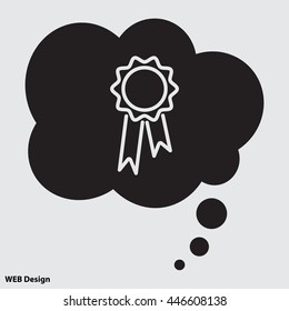 Web line icon. Medal for animals, Medal winner