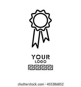 Web line icon. Medal for animals, Medal winner