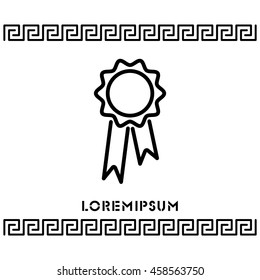 Web line icon. Medal for animals, Medal winner