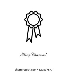 Web line icon. Medal for animals, Medal winner