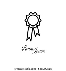 Web line icon. Medal for animals, Medal winner