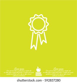 Web line icon. Medal for animals, Medal winner