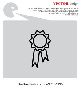 Web line icon. Medal for animals, Medal winner