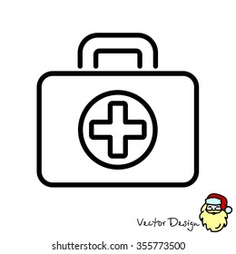 Web line icon. Medical case.