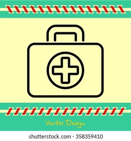 Web line icon. Medical case.