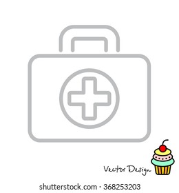 Web line icon. Medical case.